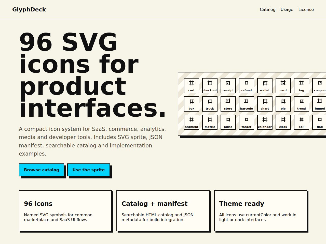 GlyphDeck — Product UI Icon System